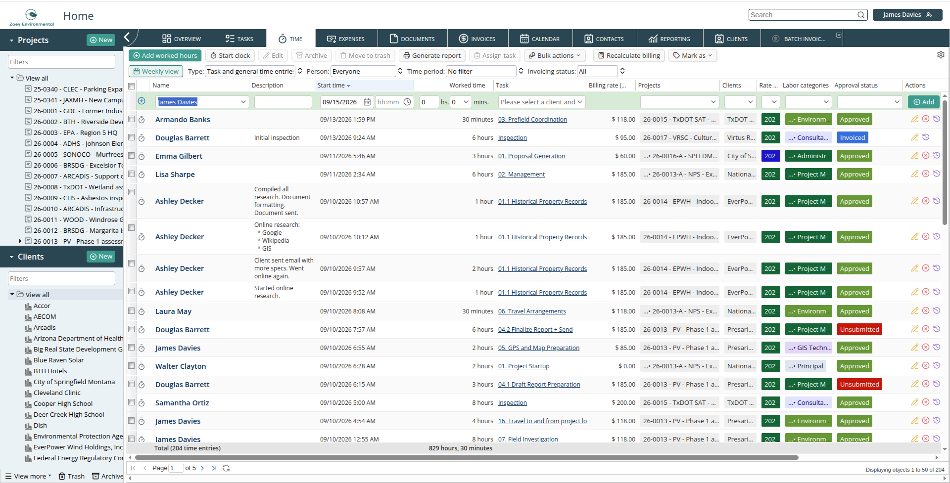 Time module list