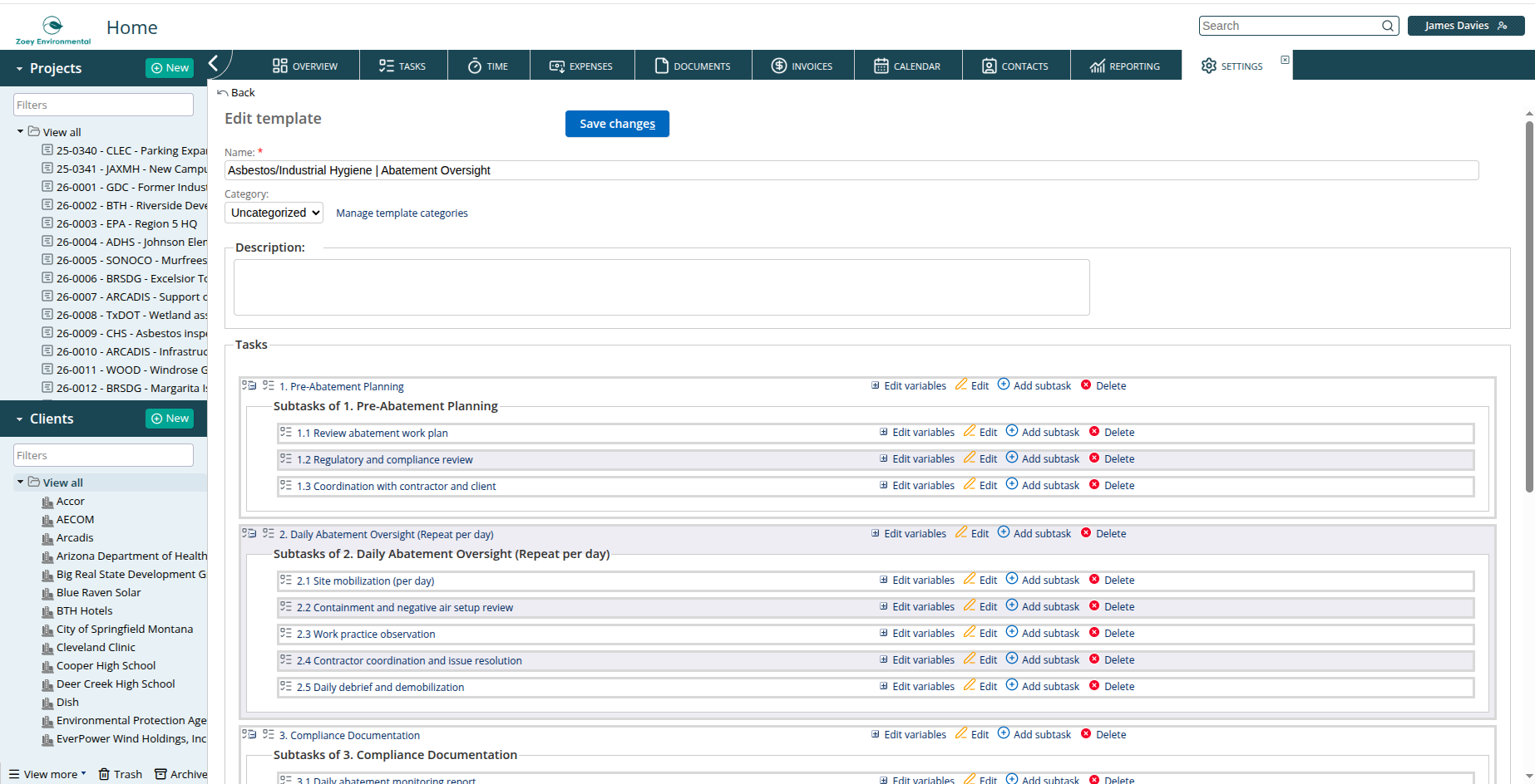 Templates configuration