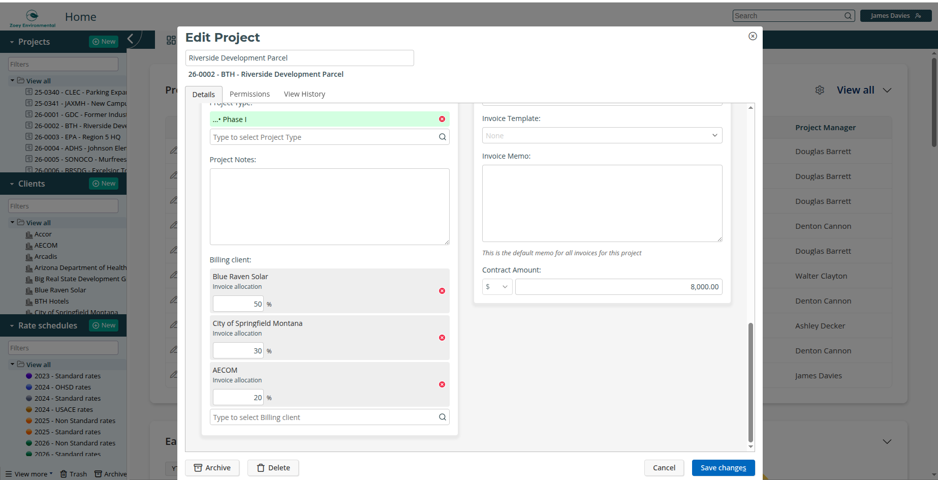 Split invoices