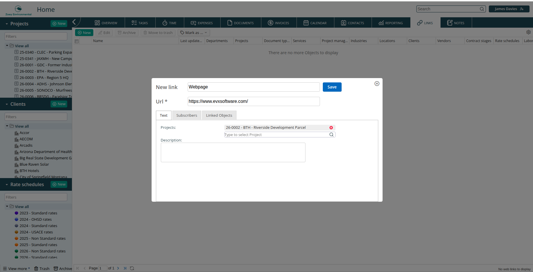 Web links module